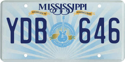 MS license plate YDB646