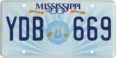 MS license plate YDB669