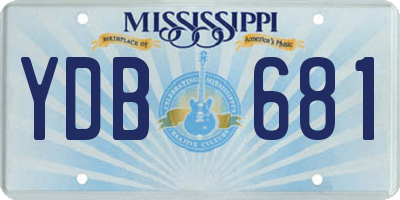MS license plate YDB681