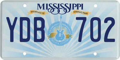 MS license plate YDB702