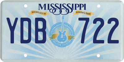 MS license plate YDB722