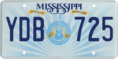 MS license plate YDB725