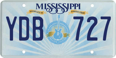 MS license plate YDB727