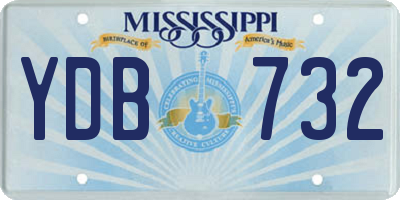MS license plate YDB732