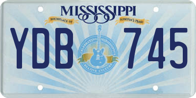MS license plate YDB745