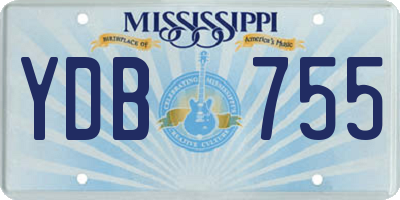 MS license plate YDB755