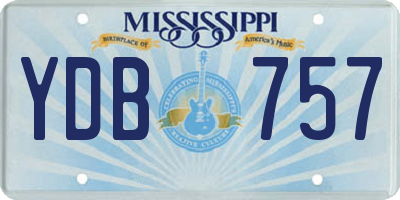 MS license plate YDB757
