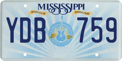 MS license plate YDB759