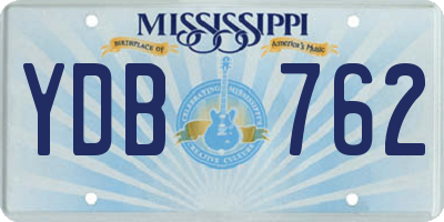 MS license plate YDB762