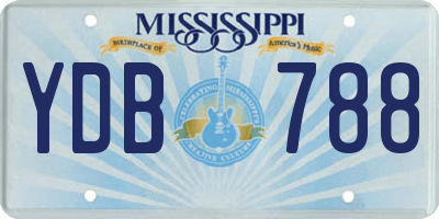MS license plate YDB788