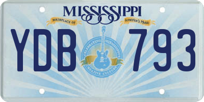 MS license plate YDB793