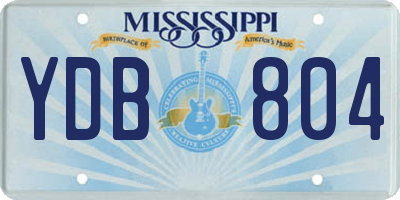 MS license plate YDB804