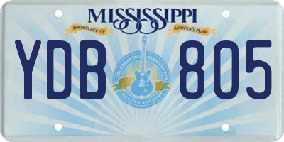 MS license plate YDB805