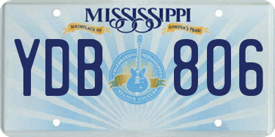 MS license plate YDB806