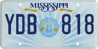 MS license plate YDB818