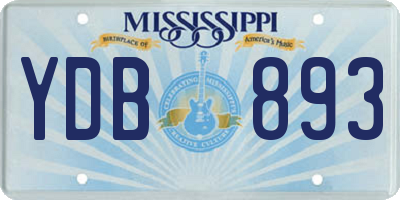 MS license plate YDB893