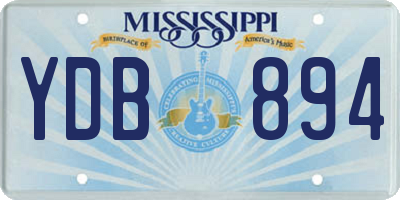 MS license plate YDB894