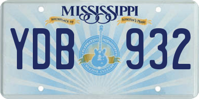 MS license plate YDB932