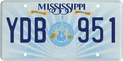MS license plate YDB951