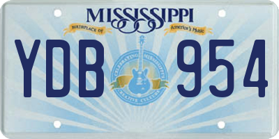 MS license plate YDB954