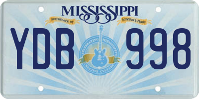MS license plate YDB998