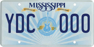 MS license plate YDC000