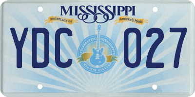 MS license plate YDC027