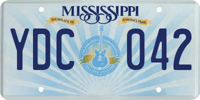 MS license plate YDC042