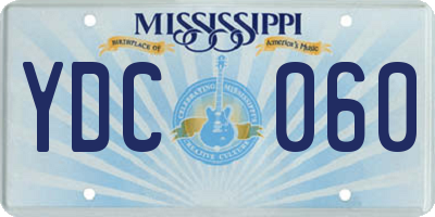 MS license plate YDC060