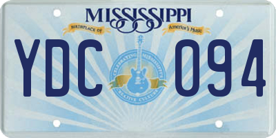 MS license plate YDC094