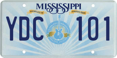 MS license plate YDC101