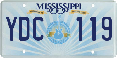 MS license plate YDC119