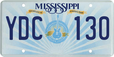 MS license plate YDC130