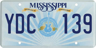 MS license plate YDC139