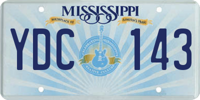 MS license plate YDC143
