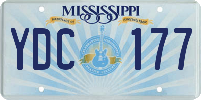 MS license plate YDC177