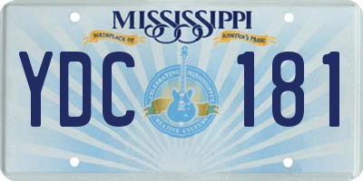 MS license plate YDC181