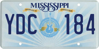 MS license plate YDC184