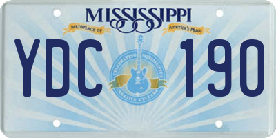MS license plate YDC190