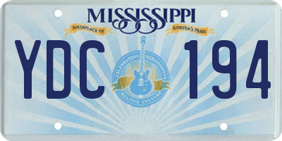 MS license plate YDC194