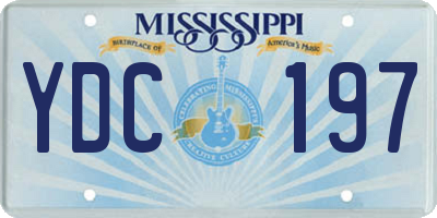 MS license plate YDC197