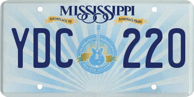 MS license plate YDC220