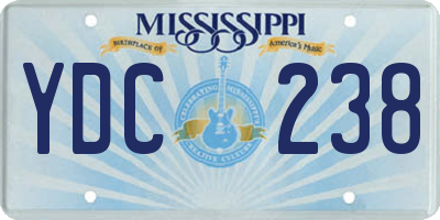 MS license plate YDC238