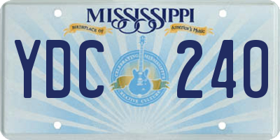 MS license plate YDC240