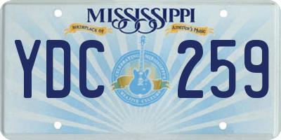 MS license plate YDC259