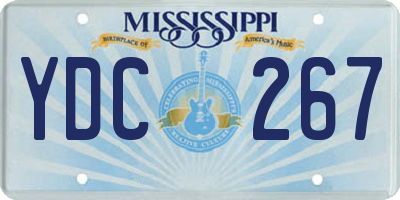 MS license plate YDC267