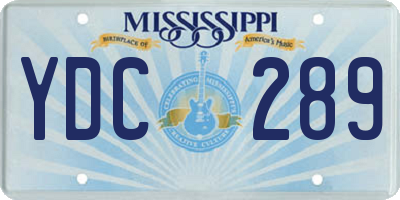 MS license plate YDC289