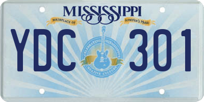 MS license plate YDC301
