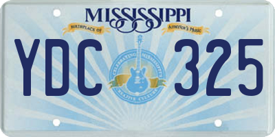 MS license plate YDC325