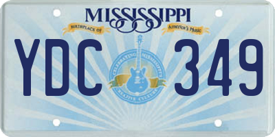 MS license plate YDC349
